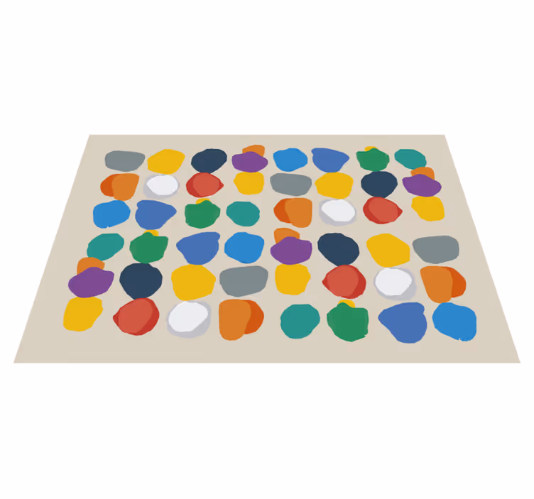 Tapis vinyle enfant formes de galets colorés - TenStickers