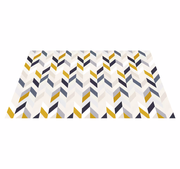 tapis vinyle geometrique Caractéristiques colorées - TenStickers