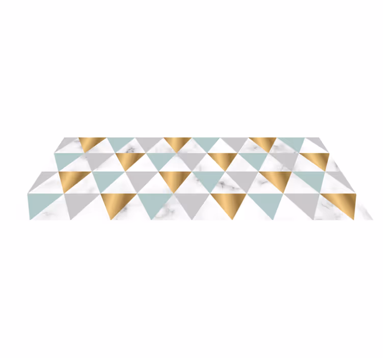 Tapis vinyle cuisine triangles de marbre - TenStickers