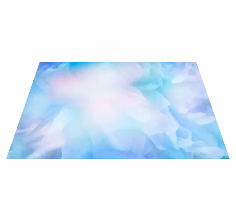 Tapis vinyle nature ciel aquarelle nuageux - TenStickers