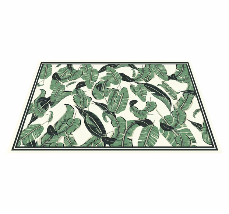 Tapis vinyle cuisine Feuilles palmier géantes - TenStickers