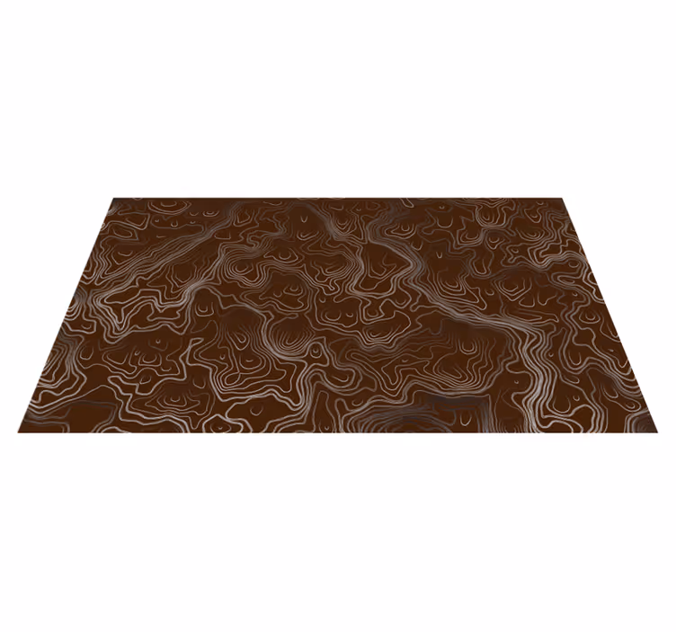 Tapis vinyle salon topographique de contour - TenStickers