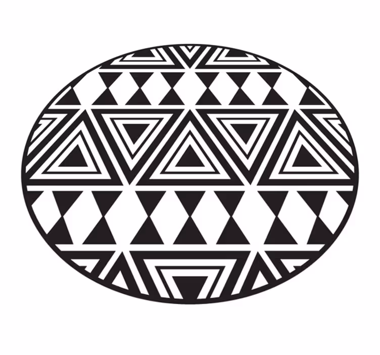 Tapis vinyle géométrique motifs tribaux circulaires - TenStickers