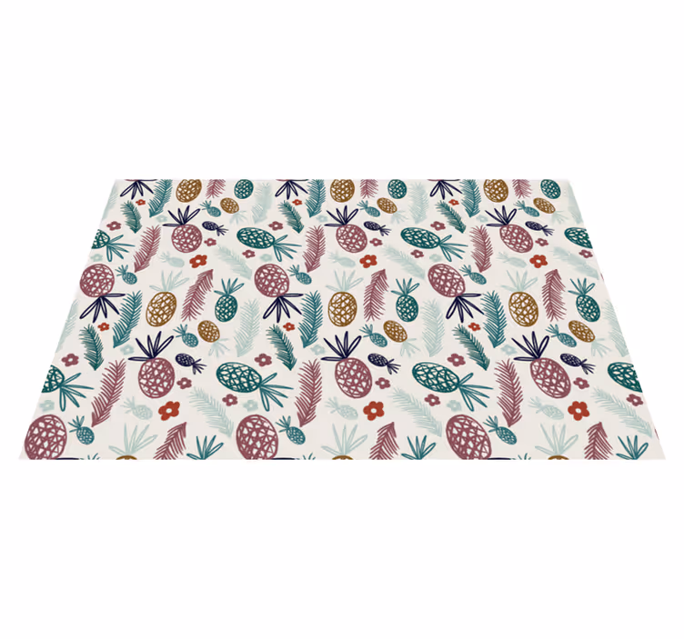 Tapis vinyle plantes motif de fruits tropicaux - TenStickers