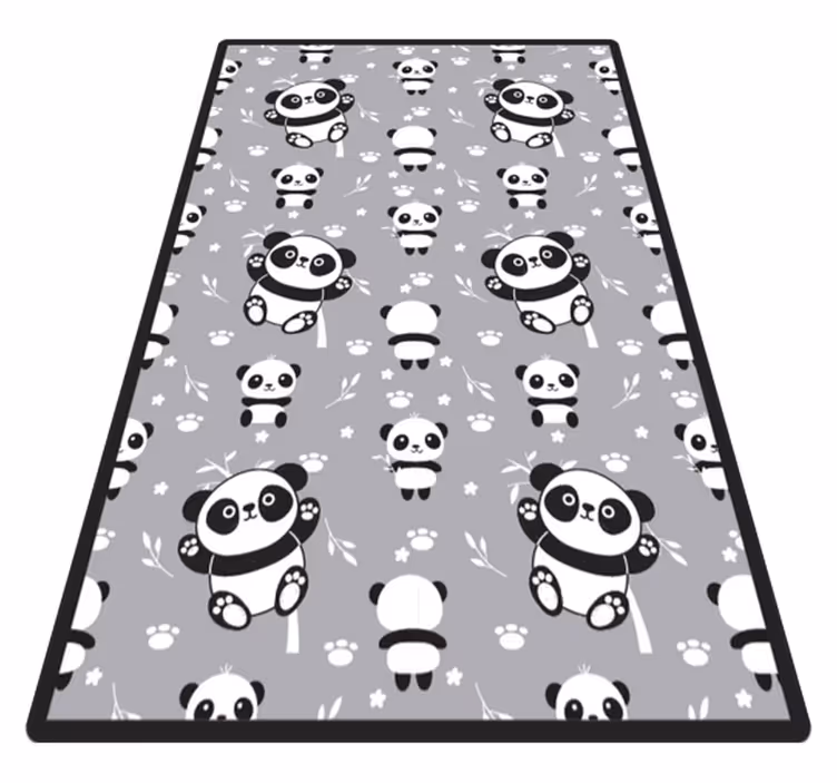 Tapis vinyle pour enfants temps de jeu avec les pandas - TenStickers