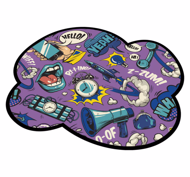 Tapis vinyle jeux effets sonores comiques - TenStickers