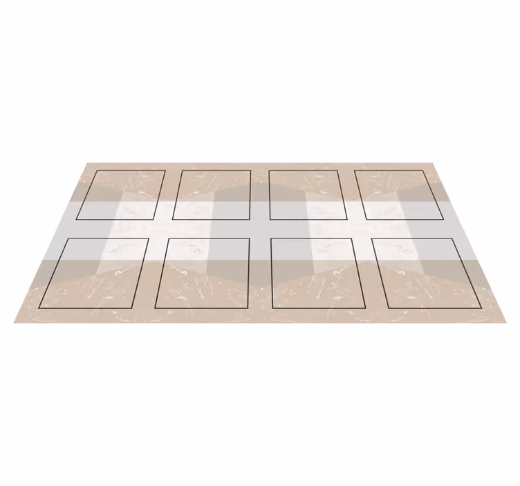 Tapis lino cuisine carrés de marbre - TenStickers