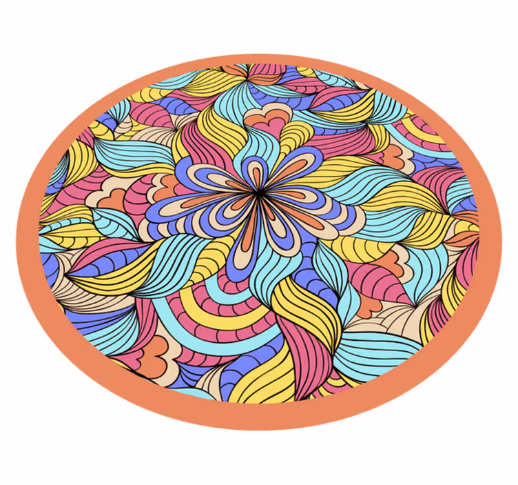 Tapis vinyle plantes bain à remous floral - TenStickers