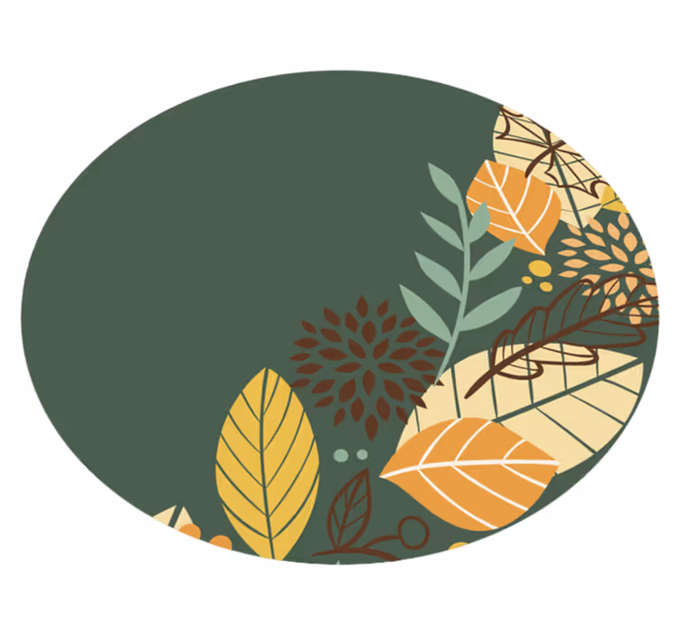 tapis vinyle salon Feuilles d'automne - TenStickers