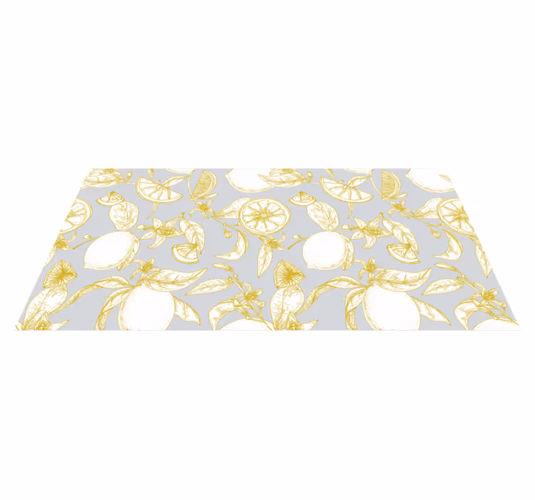 Tapis vinyle plantes motif botanique d'agrumes - TenStickers