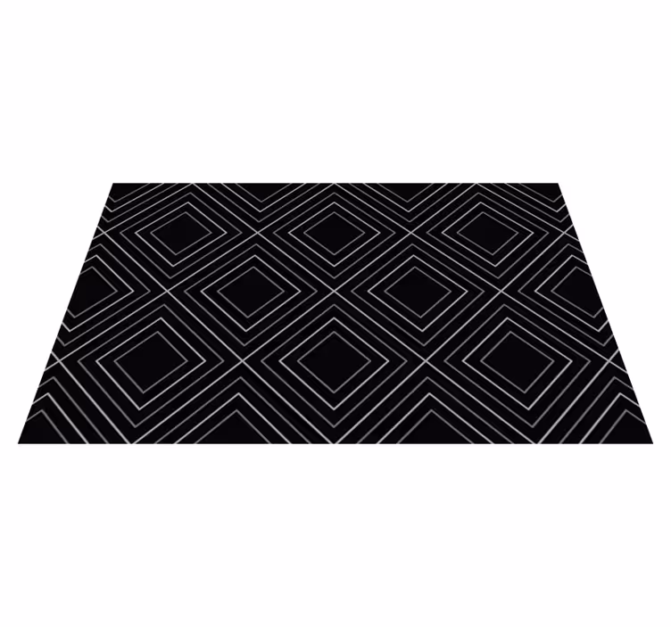 Tapis vinyle géométrique monochromatique - TenStickers