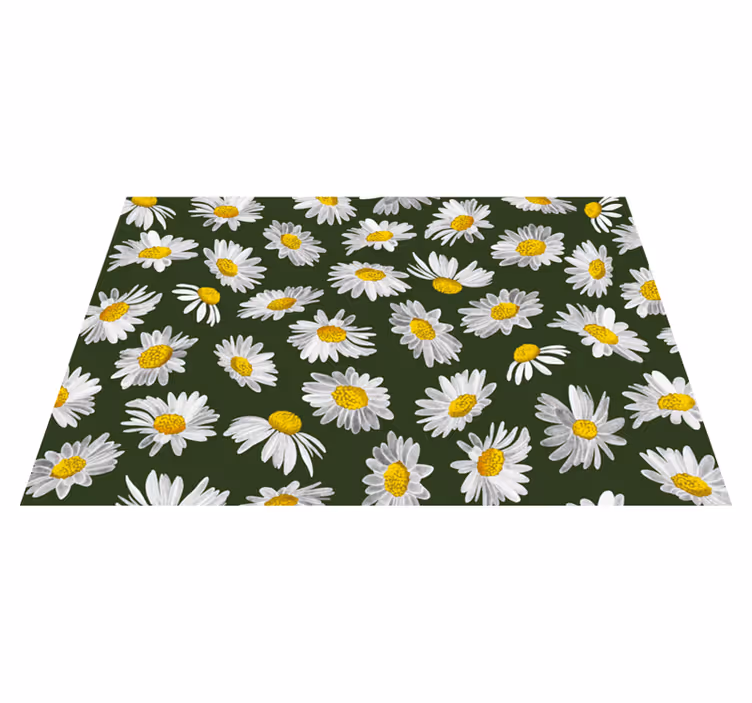 Tapis vinyle plantes délice de marguerite - TenStickers