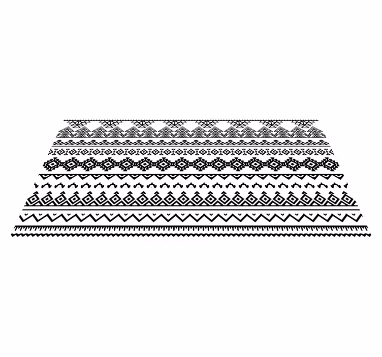 Tapis vinyle carte du monde coureur à motifs ethniques - TenStickers