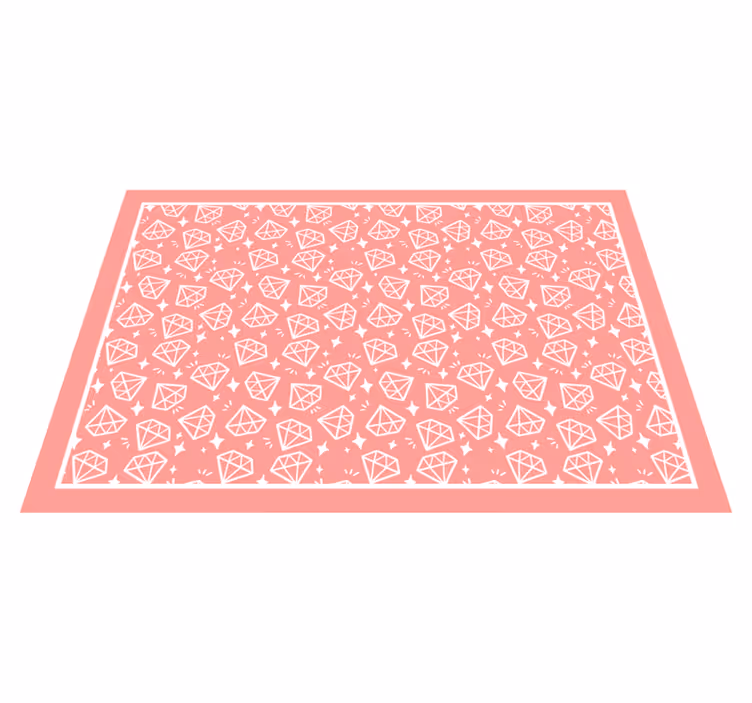 Tapis vinyle texture motif de diamants géométriques - TenStickers