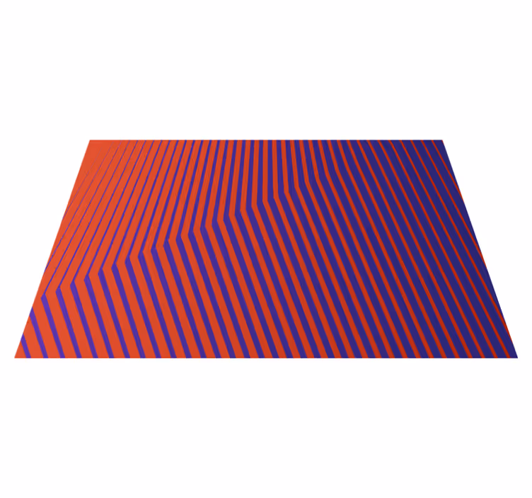 Tapis vinyle rayures bandes en contraste - TenStickers