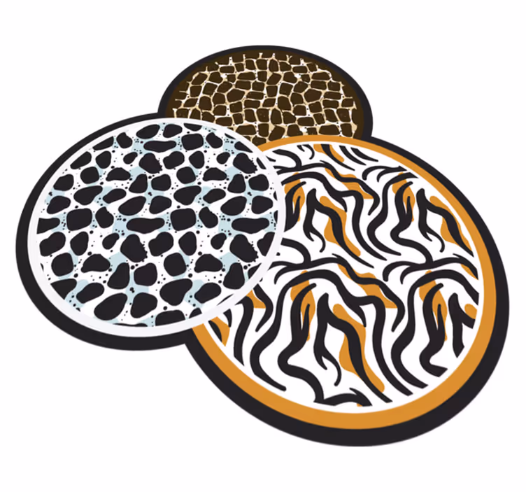 Tapis vinyle motif animal trio de motifs safari - TenStickers