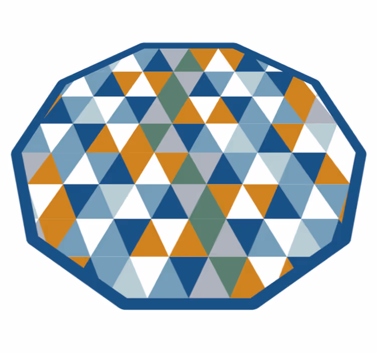 tapis vinyle geometrique  triangles multicolores  - TenStickers