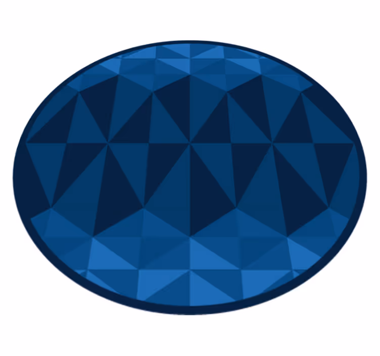 tapis vinyle geometrique Triangle bleu - TenStickers
