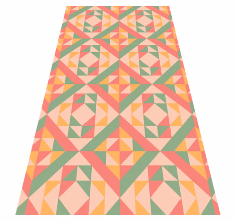 Tapis vinyle géométrique ensemble à motifs géométriques - TenStickers