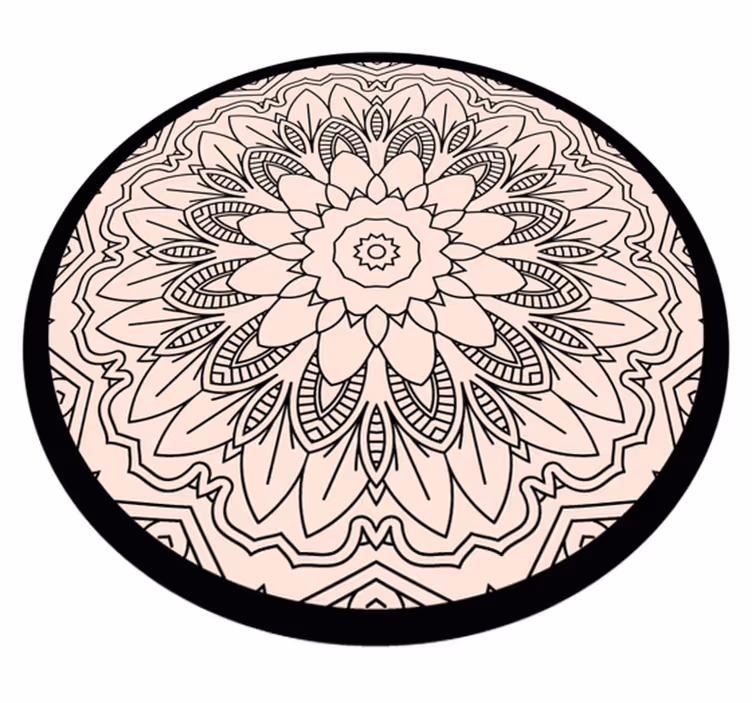 Tapis vinyle mandala simplicité mandala - TenStickers