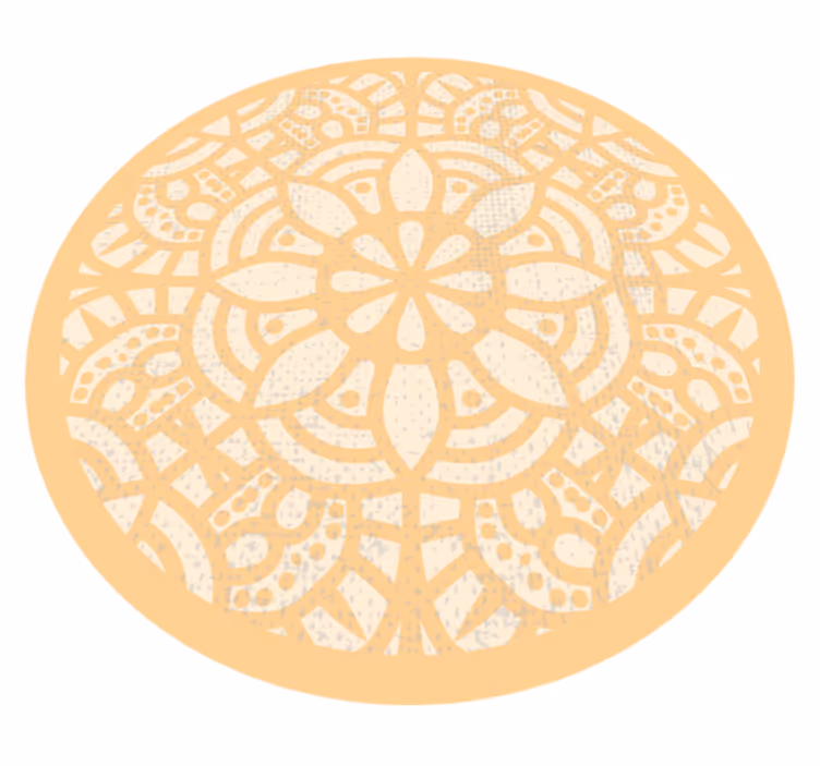 Tapis vinyle mandala motif cercle - TenStickers