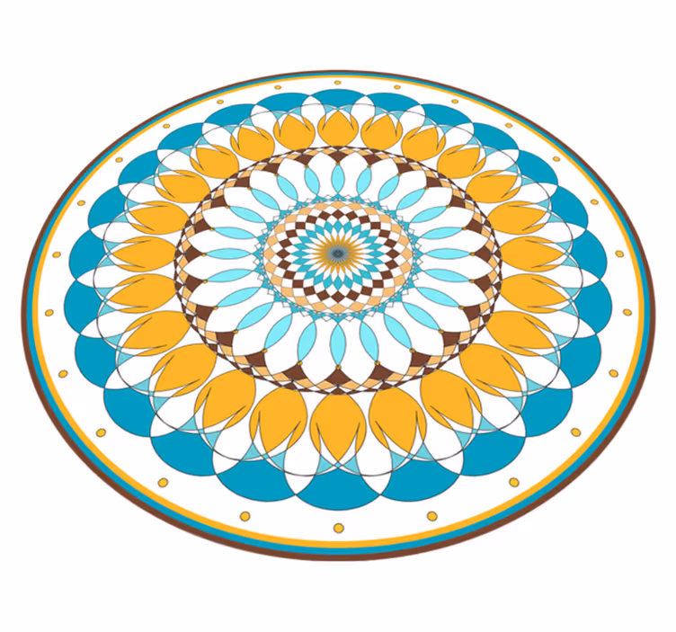 Tapis vinyle mandala cercles concentriques mandala - TenStickers