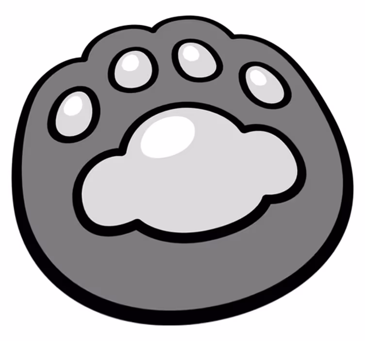 Tapis vinyle animal empreinte de patte - TenStickers