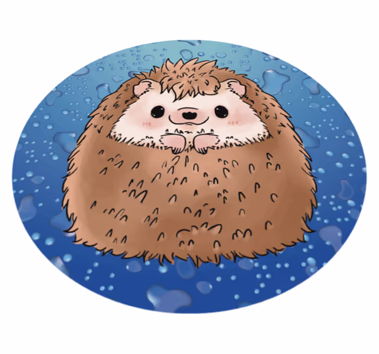 Tapis vinyle pour enfants adorable illustration de hérisson - TenStickers