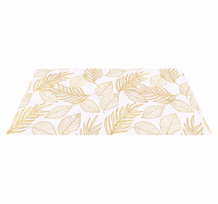 Tapis vinyle plantes illustration de motif de feuille - TenStickers