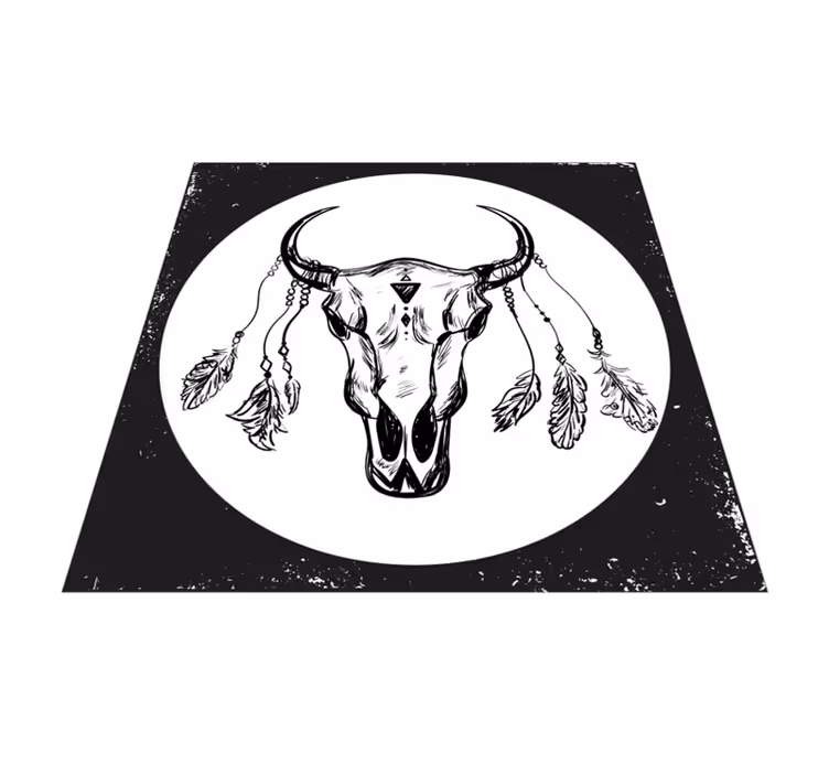 Tapis vinyle animal crâne bohème - TenStickers