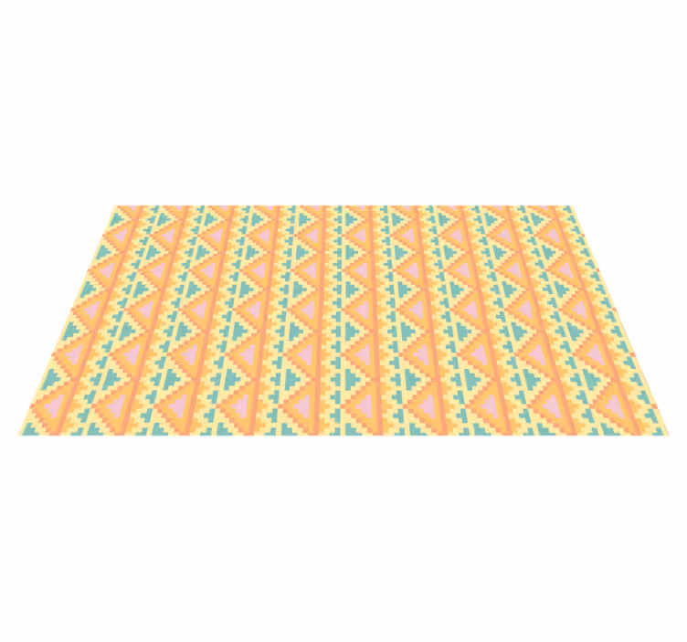 Tapis vinyle géométrique décor à motifs tribaux - TenStickers