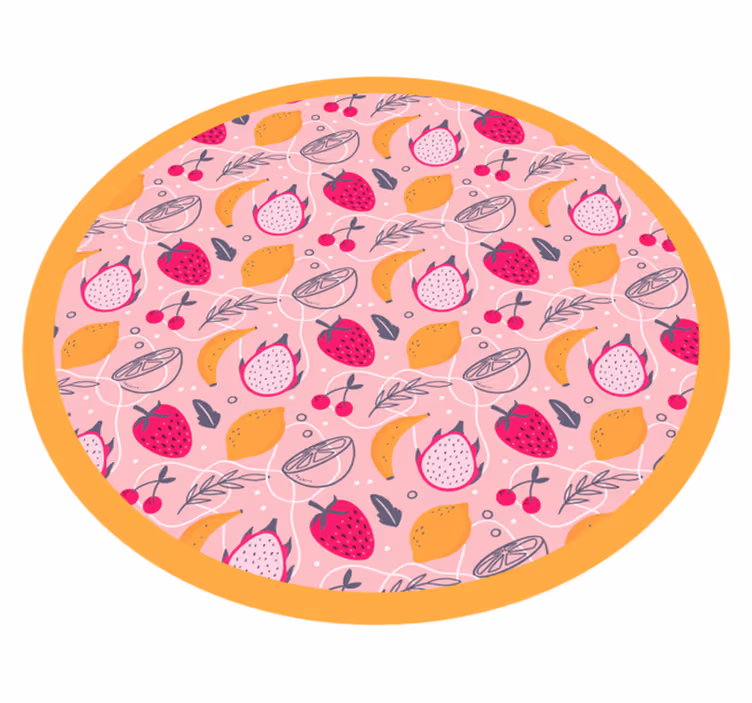 Tapis vinyle animal délice fruité - TenStickers