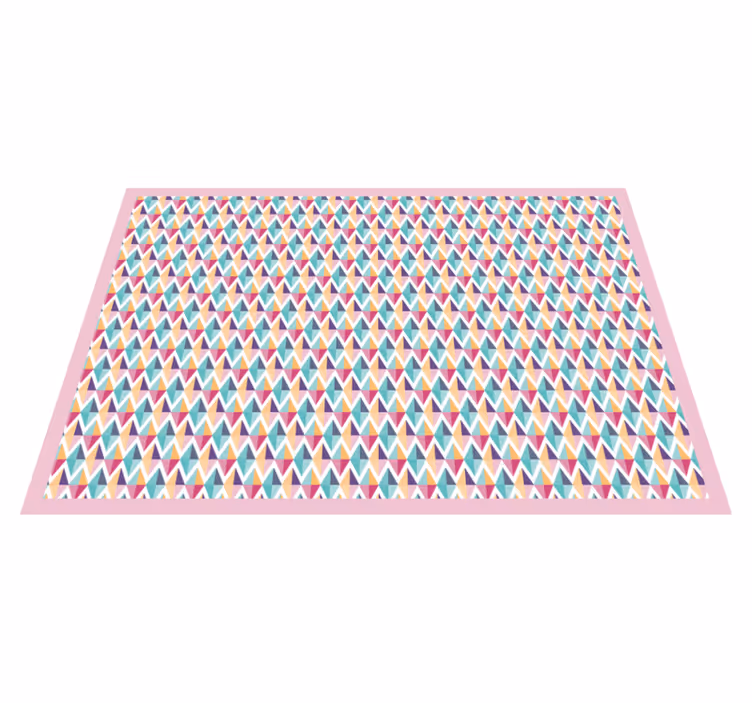 Tapis vinyle salle de bain coureur à motifs géométriques - TenStickers