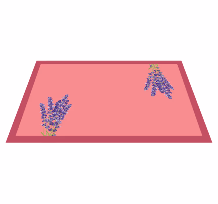 Tapis vinyle plantes accents floraux de lavande - TenStickers
