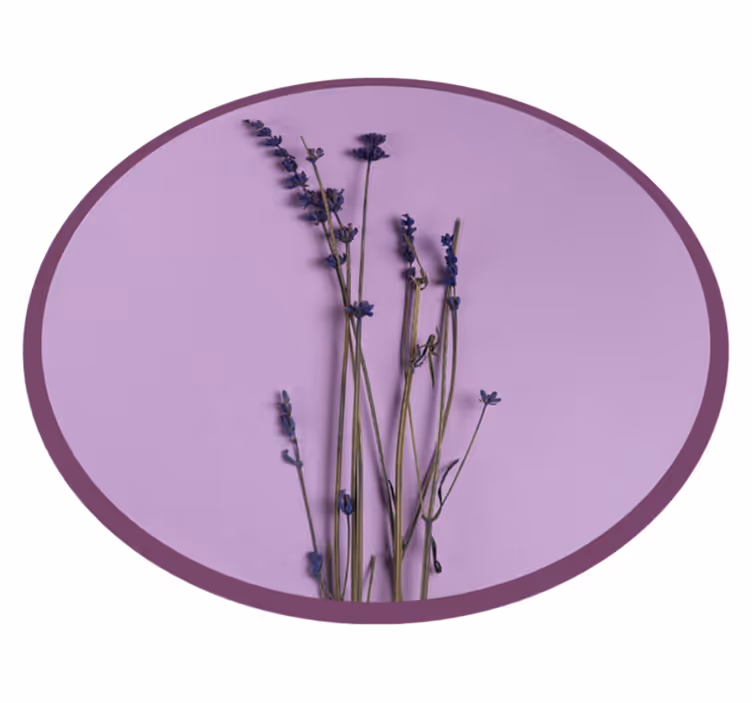 Tapis vinyle plantes lavande, silhouette - TenStickers
