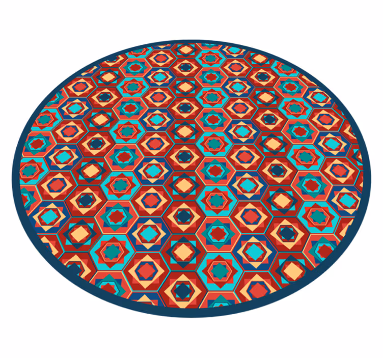 Tapis vinyle géométrique cercle d'harmonie géométrique - TenStickers