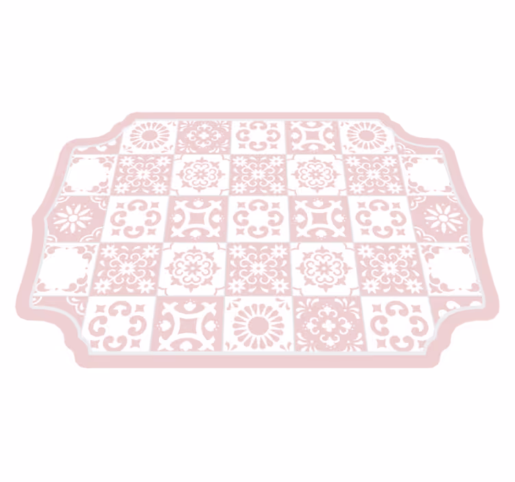 Tapis vinyle carreaux de ciment inspiré des tuiles élaborées - TenStickers