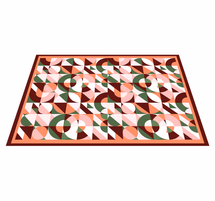 Tapis vinyle géométrique mosaïque géométrique stylisée - TenStickers