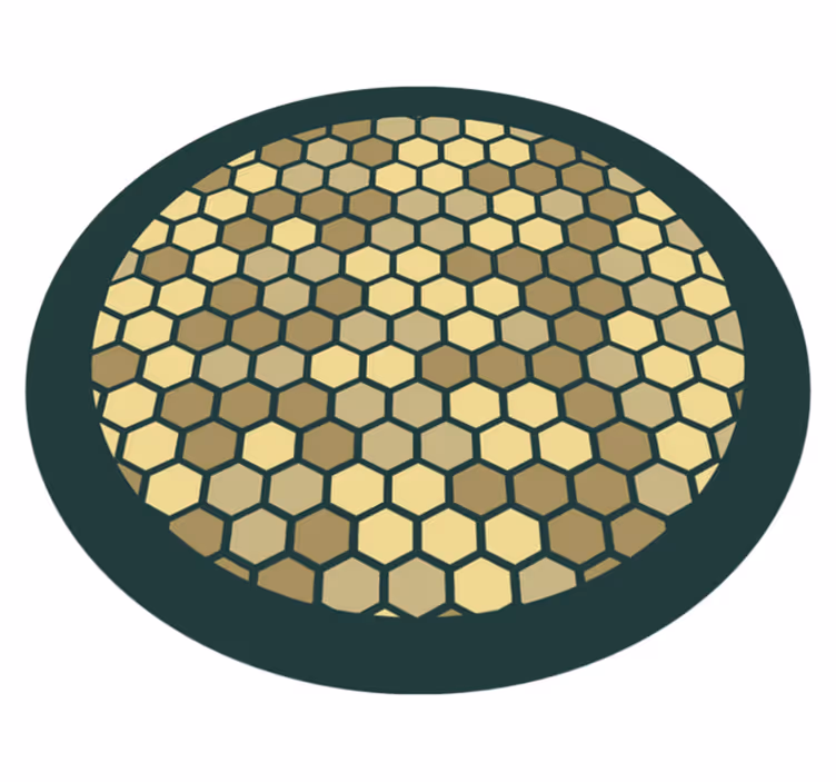 Tapis vinyle géométrique maillage d'abeille géométrique - TenStickers