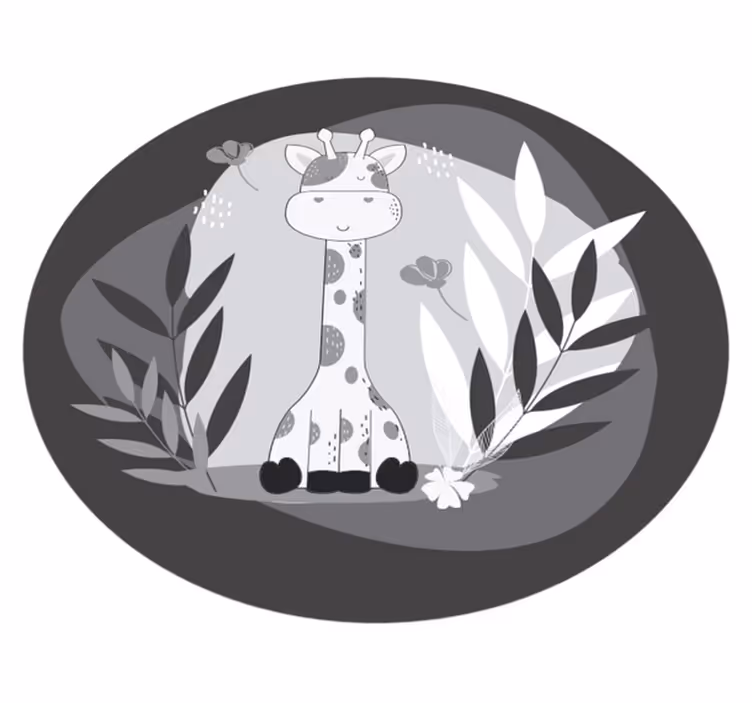Tapis vinyle bébé thème de la crèche girafe - TenStickers