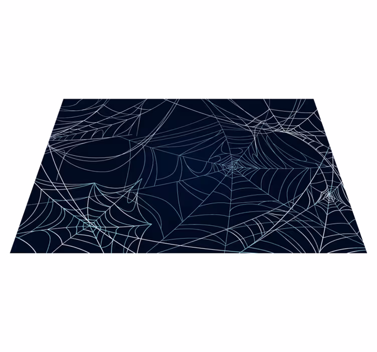 Tapis vinyle pour halloween toiles d'araignées effrayantes - TenStickers