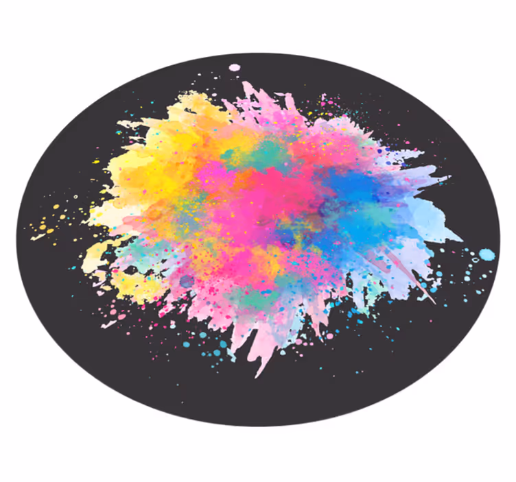 Tapis vinyle moderne Air éclaboussant de poudre colorée - TenStickers