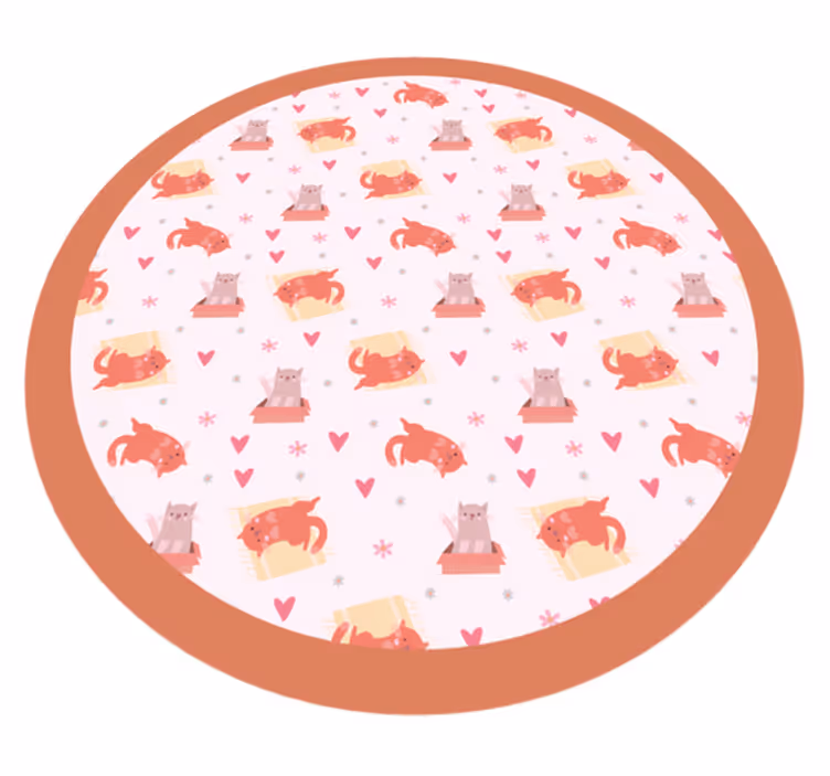 Tapis vinyle bébé motif de chat ludique - TenStickers
