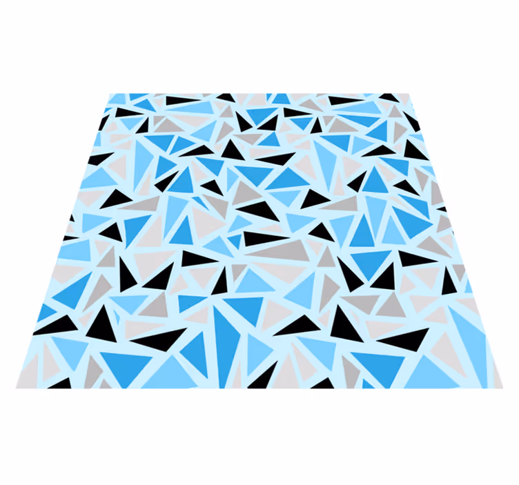 Tapis vinyle géométrique motif triangulaire abstrait - TenStickers