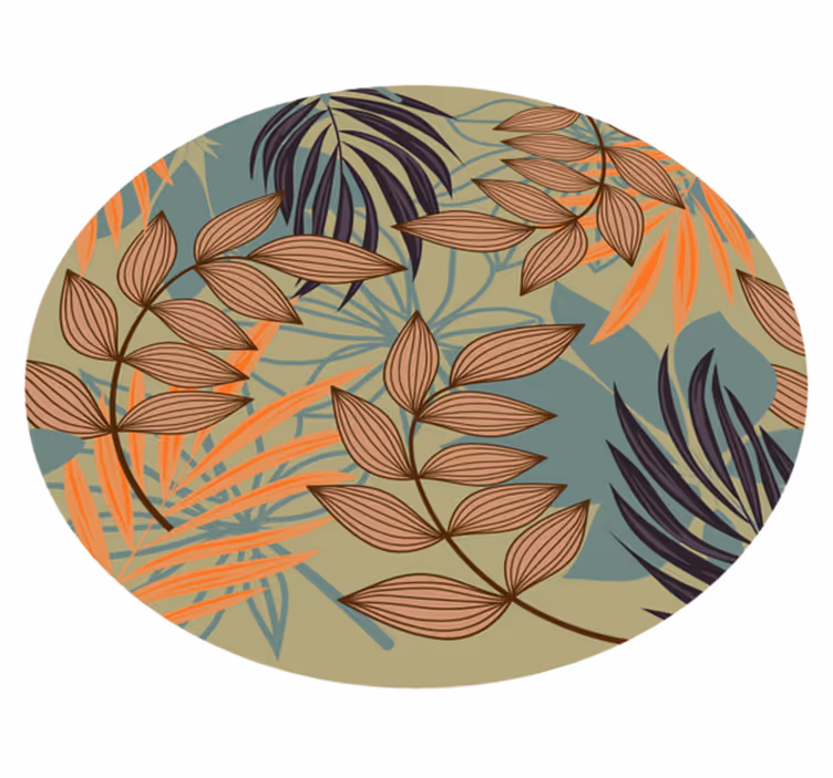 Tapis vinyle plantes motif feuillage botanique - TenStickers