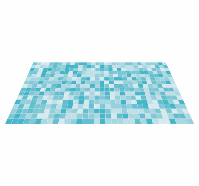 Tapis vinyle carreaux de ciment mosaïque carrée fondue - TenStickers