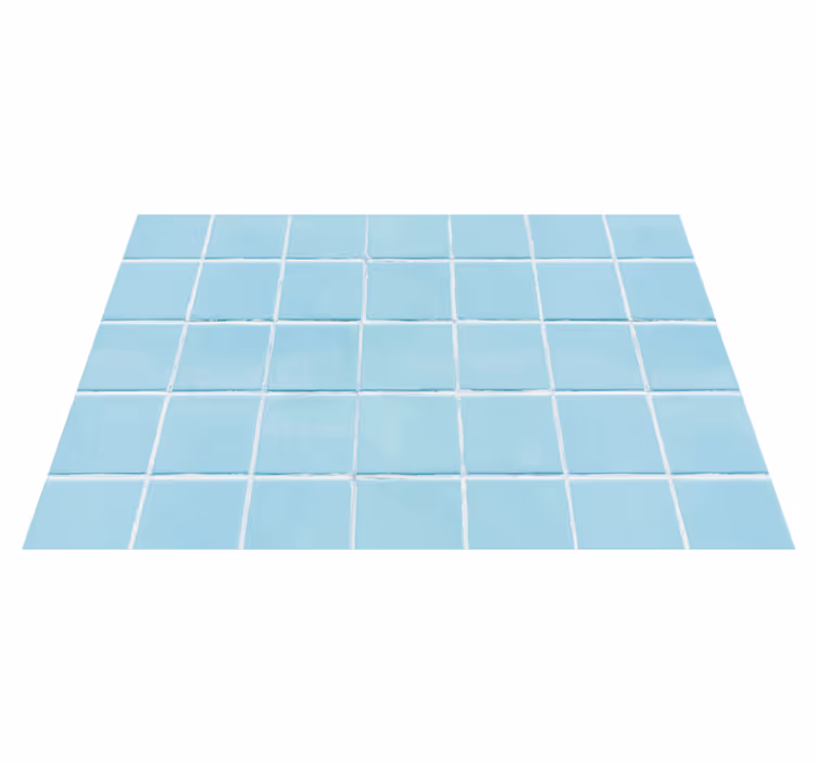 Tapis vinyle carreaux de ciment simulation de tuile azur - TenStickers