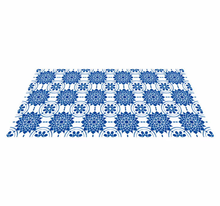 Tapis vinyle carreaux de ciment médaillon ornemental - TenStickers