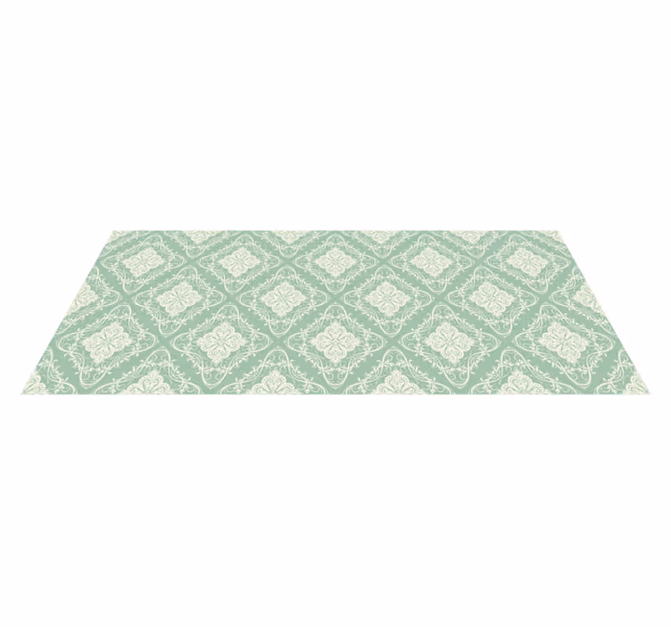 Tapis mosaique vinyle motif ornemental - TenStickers