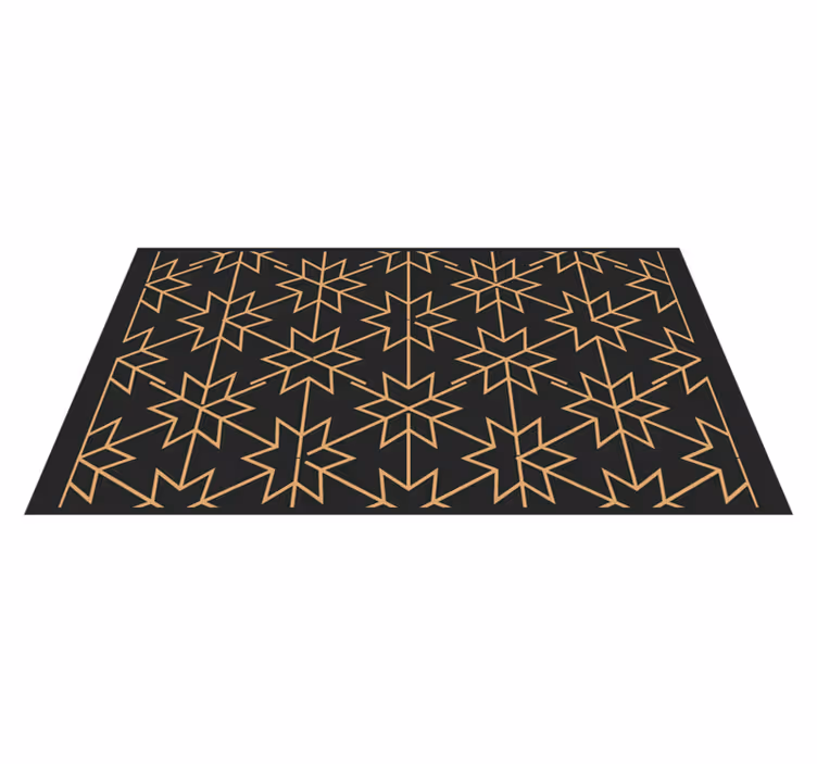 Tapis vinyle géométrique étoile angulaire - TenStickers